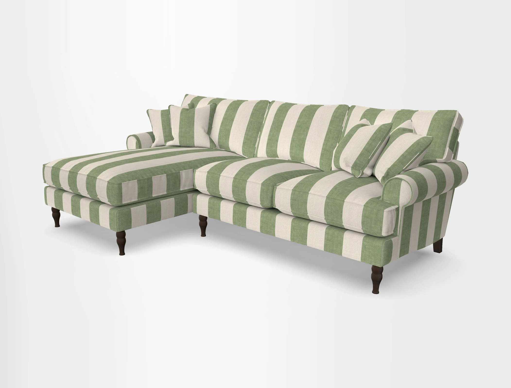 Cooksbridge chaise sofa LHF in Two Tone Plain Biscuit