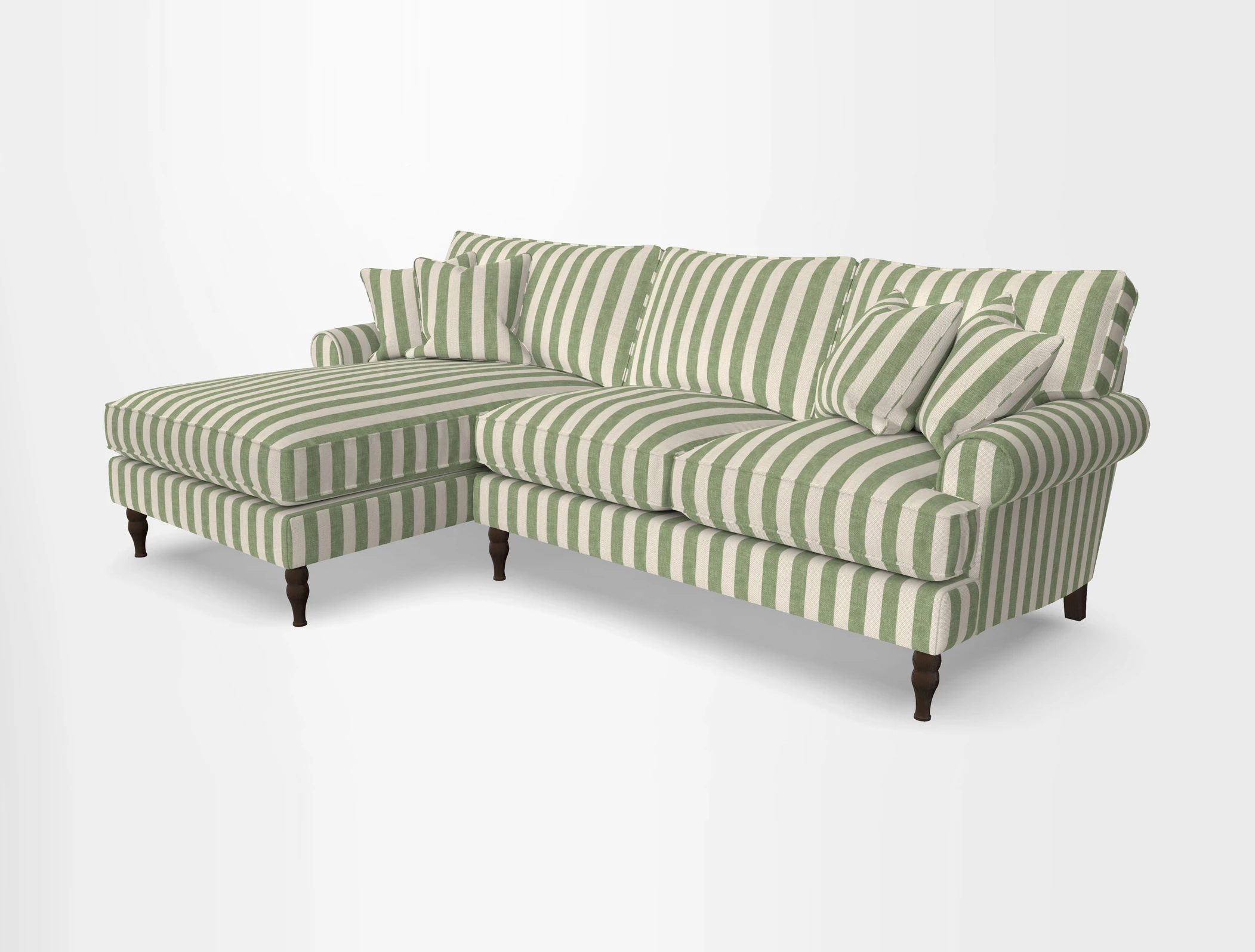 Cooksbridge chaise sofa LHF in Two Tone Plain Biscuit
