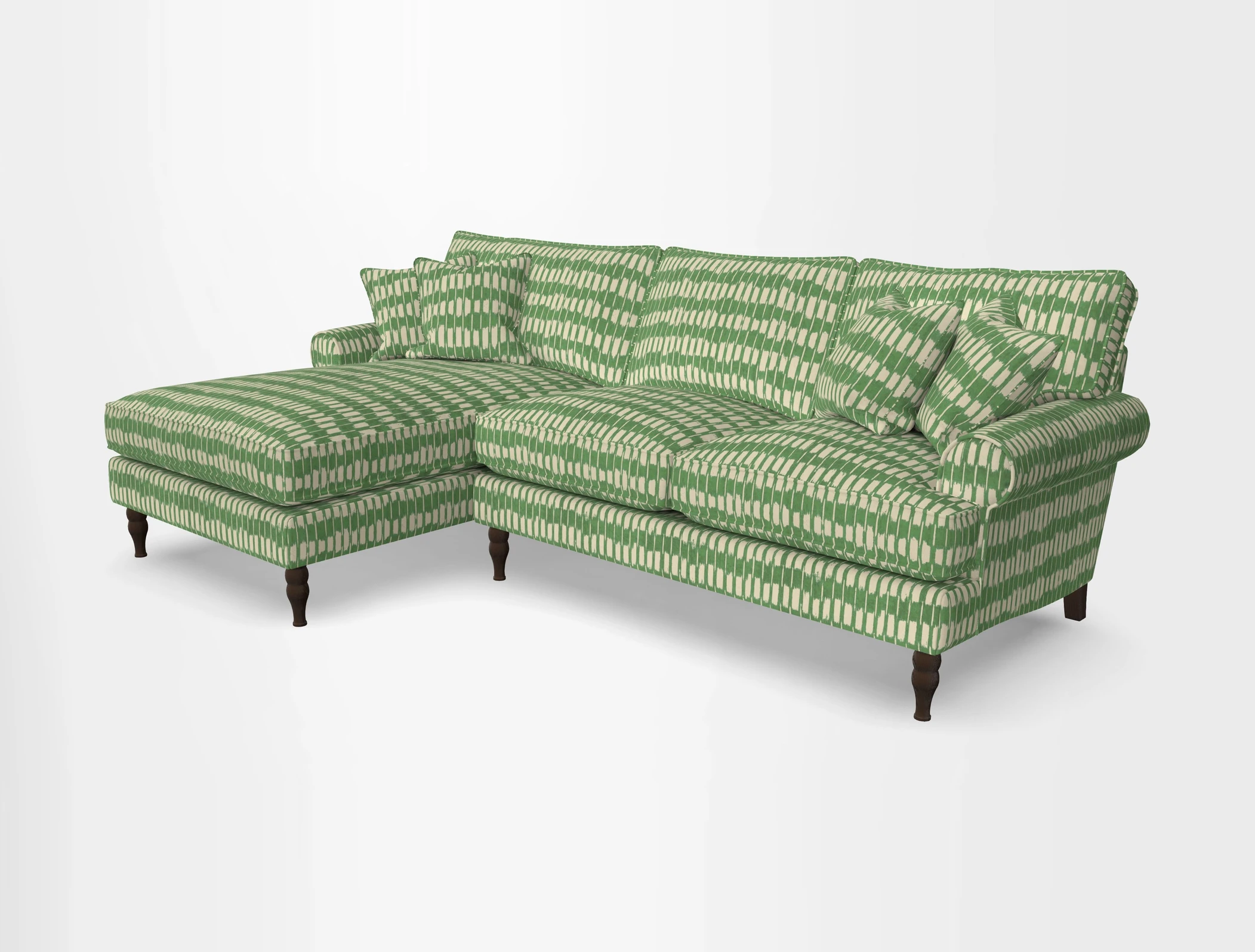 Cooksbridge chaise sofa LHF in Two Tone Plain Biscuit