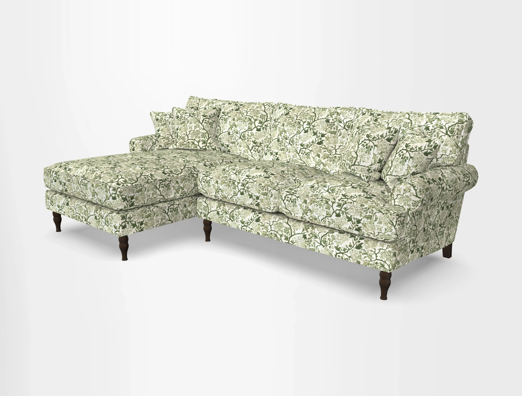 Cooksbridge chaise sofa LHF in Two Tone Plain Biscuit