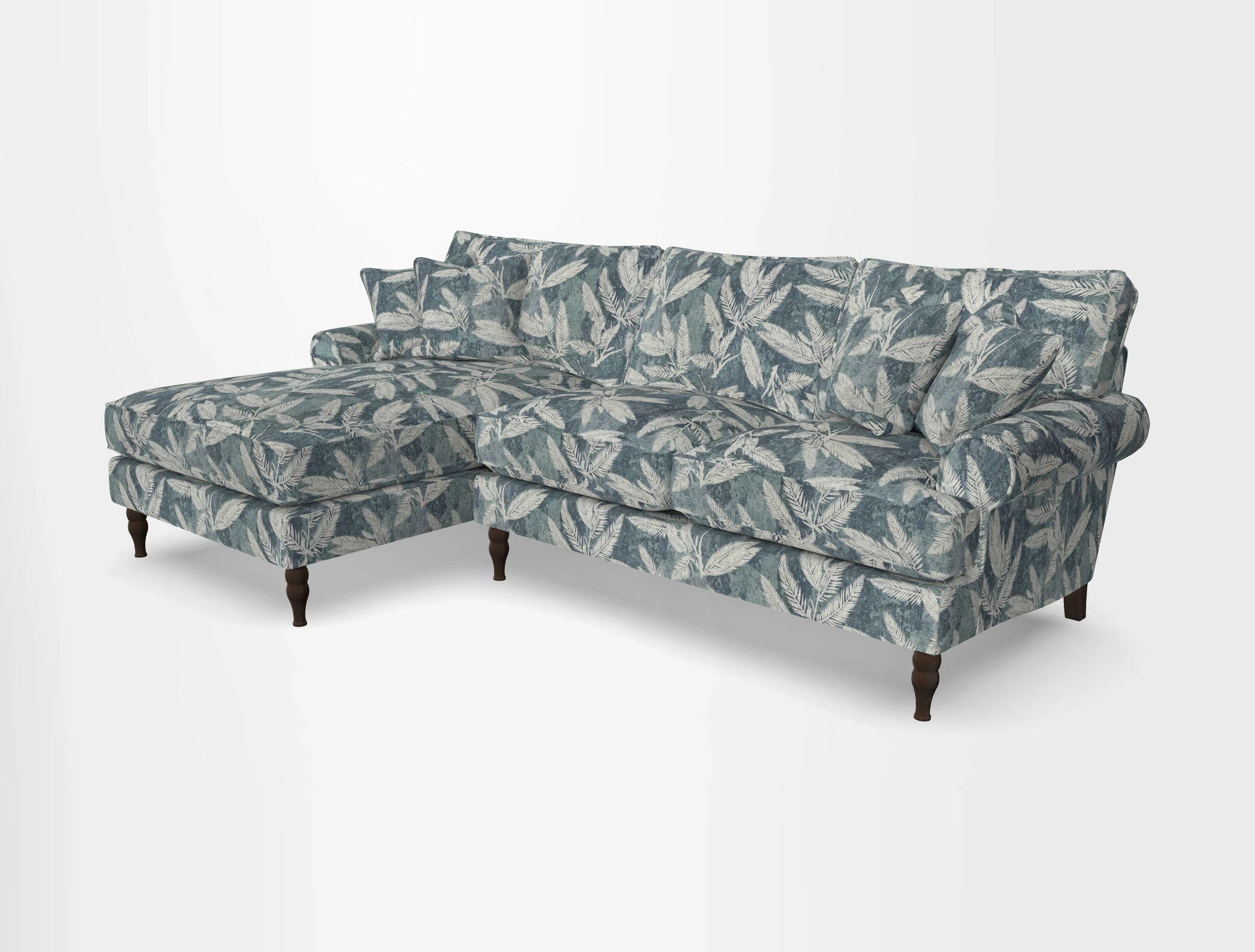 Cooksbridge chaise sofa LHF in Two Tone Plain Biscuit