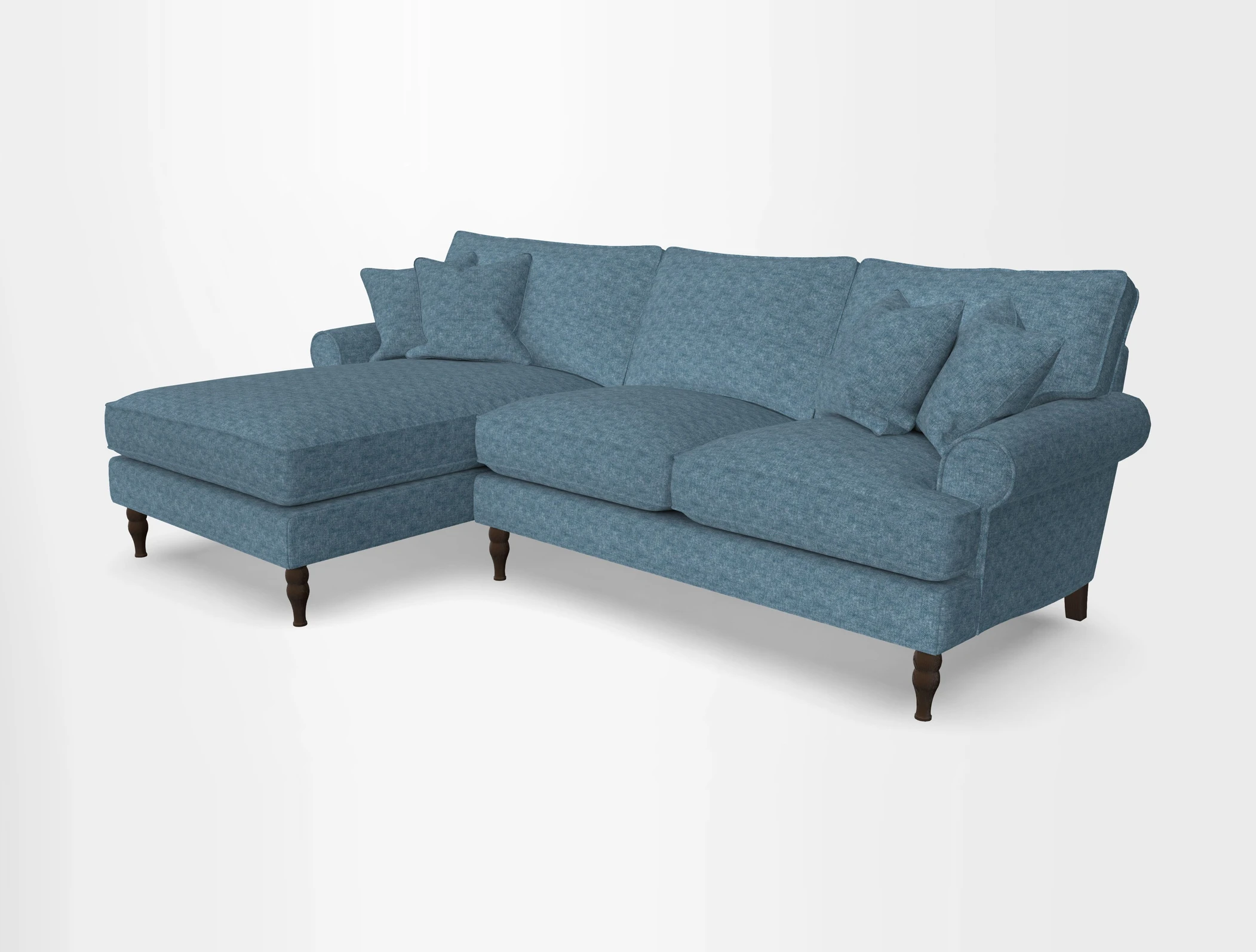 Cooksbridge chaise sofa LHF in Two Tone Plain Biscuit