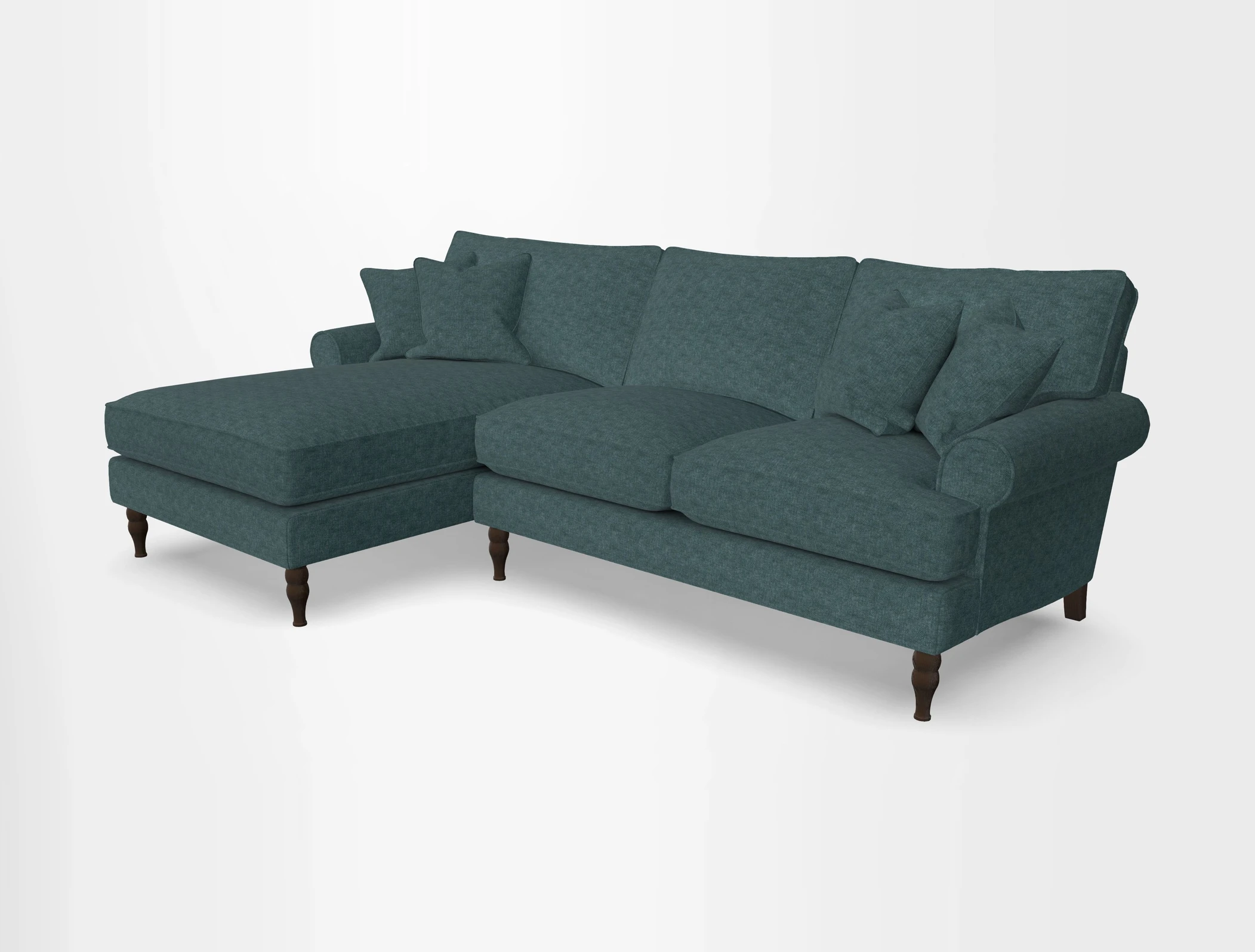 Cooksbridge chaise sofa LHF in Two Tone Plain Biscuit