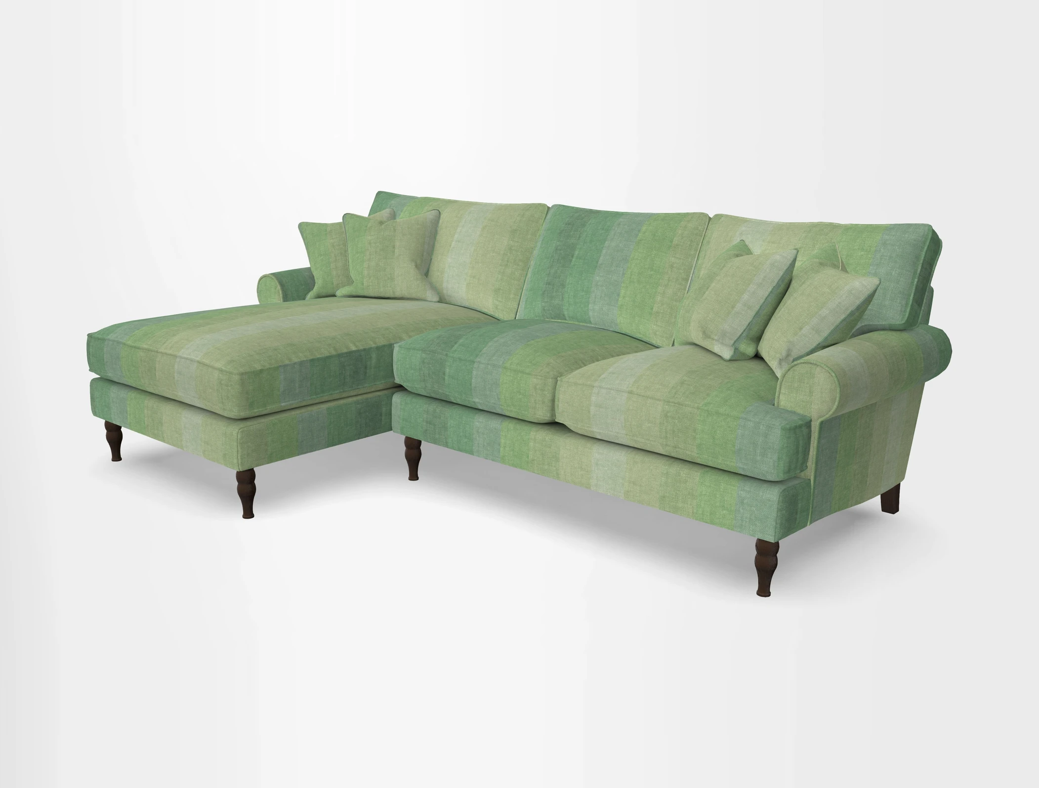 Cooksbridge chaise sofa LHF in Two Tone Plain Biscuit
