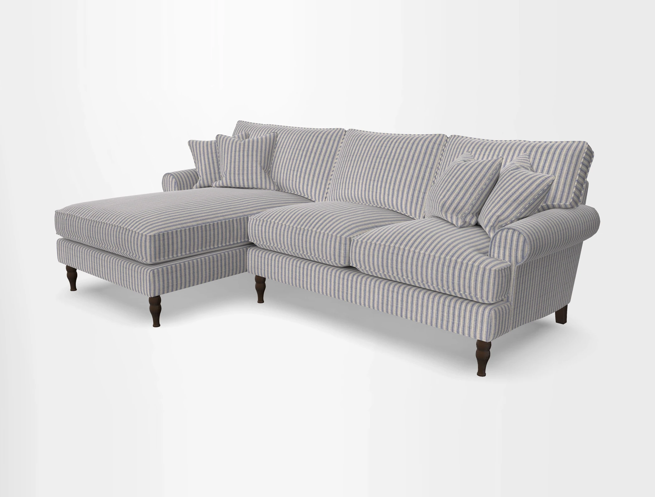 Cooksbridge chaise sofa LHF in Two Tone Plain Biscuit