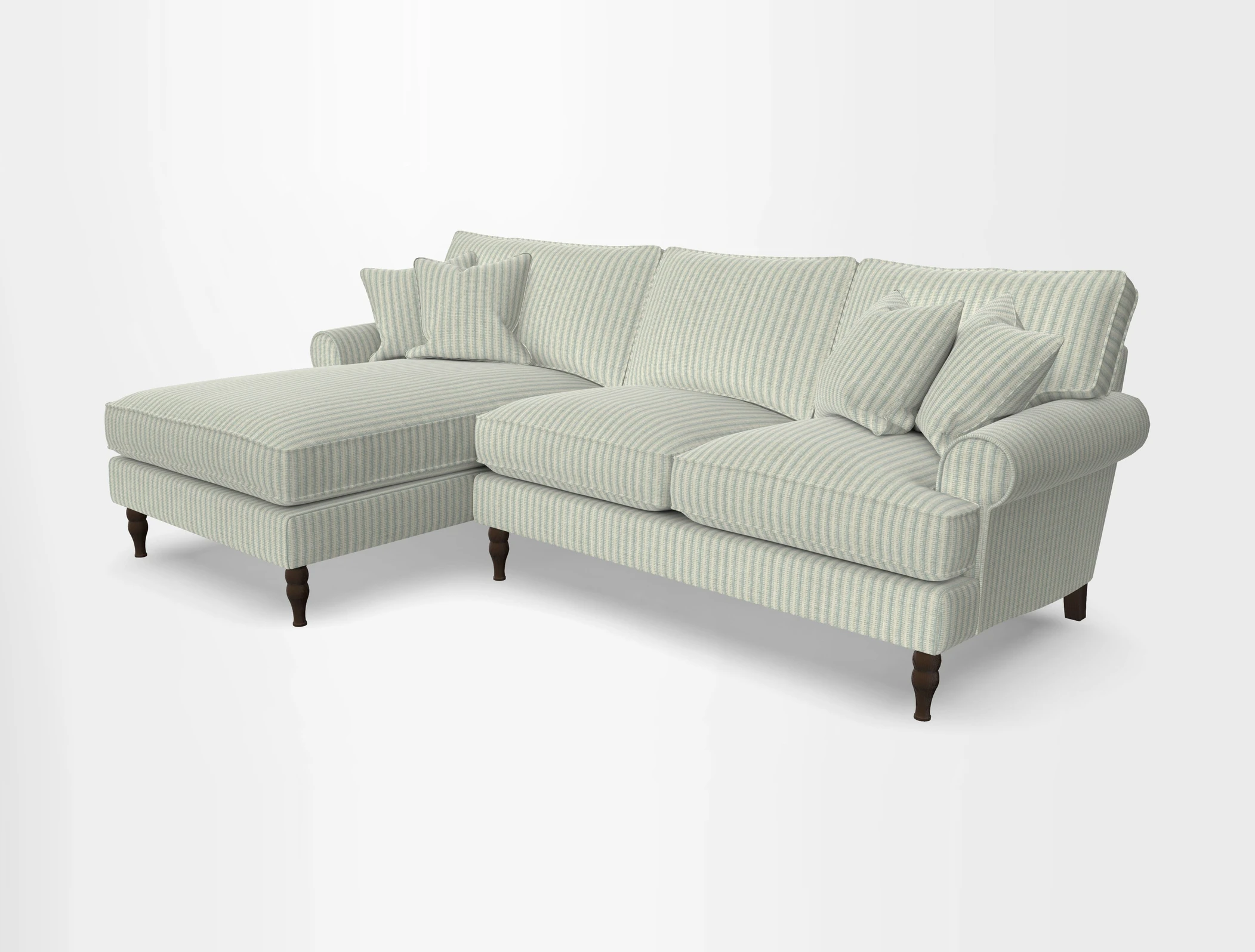 Cooksbridge chaise sofa LHF in Two Tone Plain Biscuit