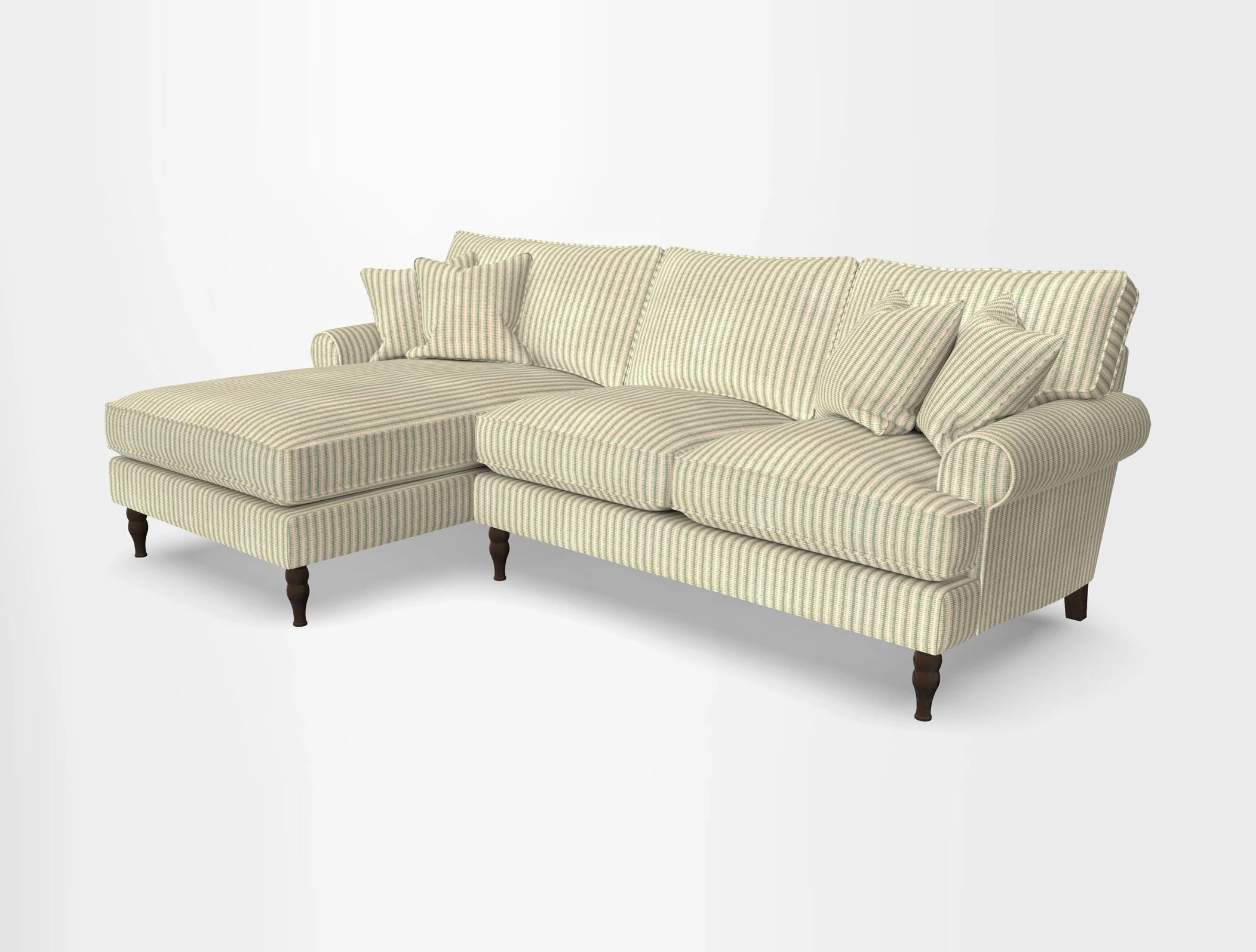 Cooksbridge chaise sofa LHF in Two Tone Plain Biscuit