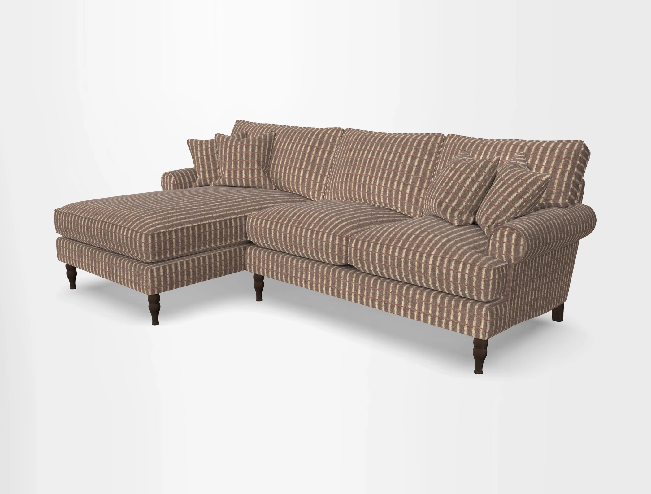 Cooksbridge chaise sofa LHF in Two Tone Plain Biscuit