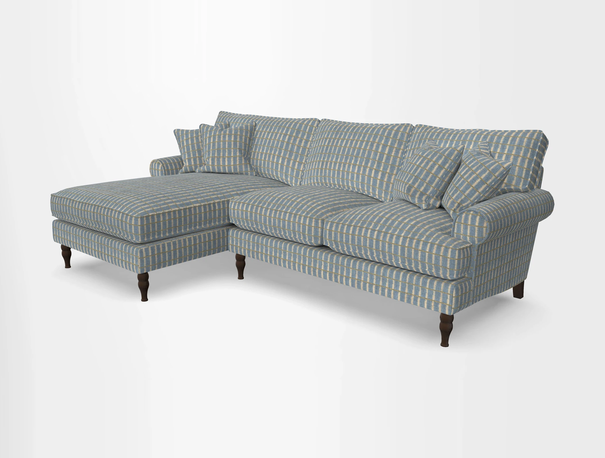 Cooksbridge chaise sofa LHF in Two Tone Plain Biscuit