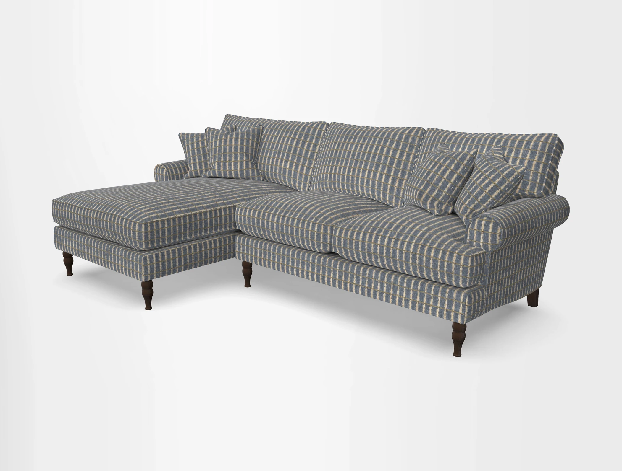 Cooksbridge chaise sofa LHF in Two Tone Plain Biscuit