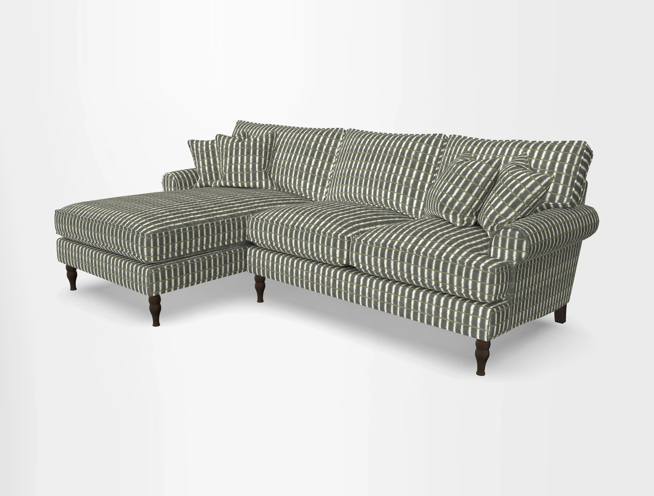 Cooksbridge chaise sofa LHF in Two Tone Plain Biscuit