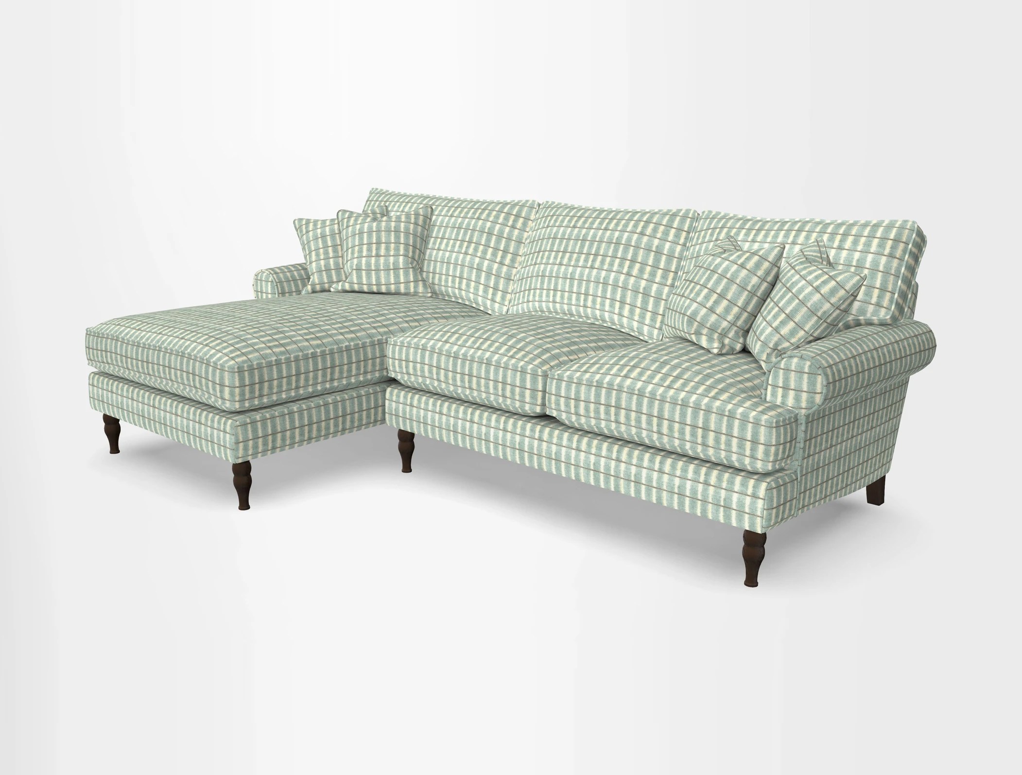 Cooksbridge chaise sofa LHF in Two Tone Plain Biscuit