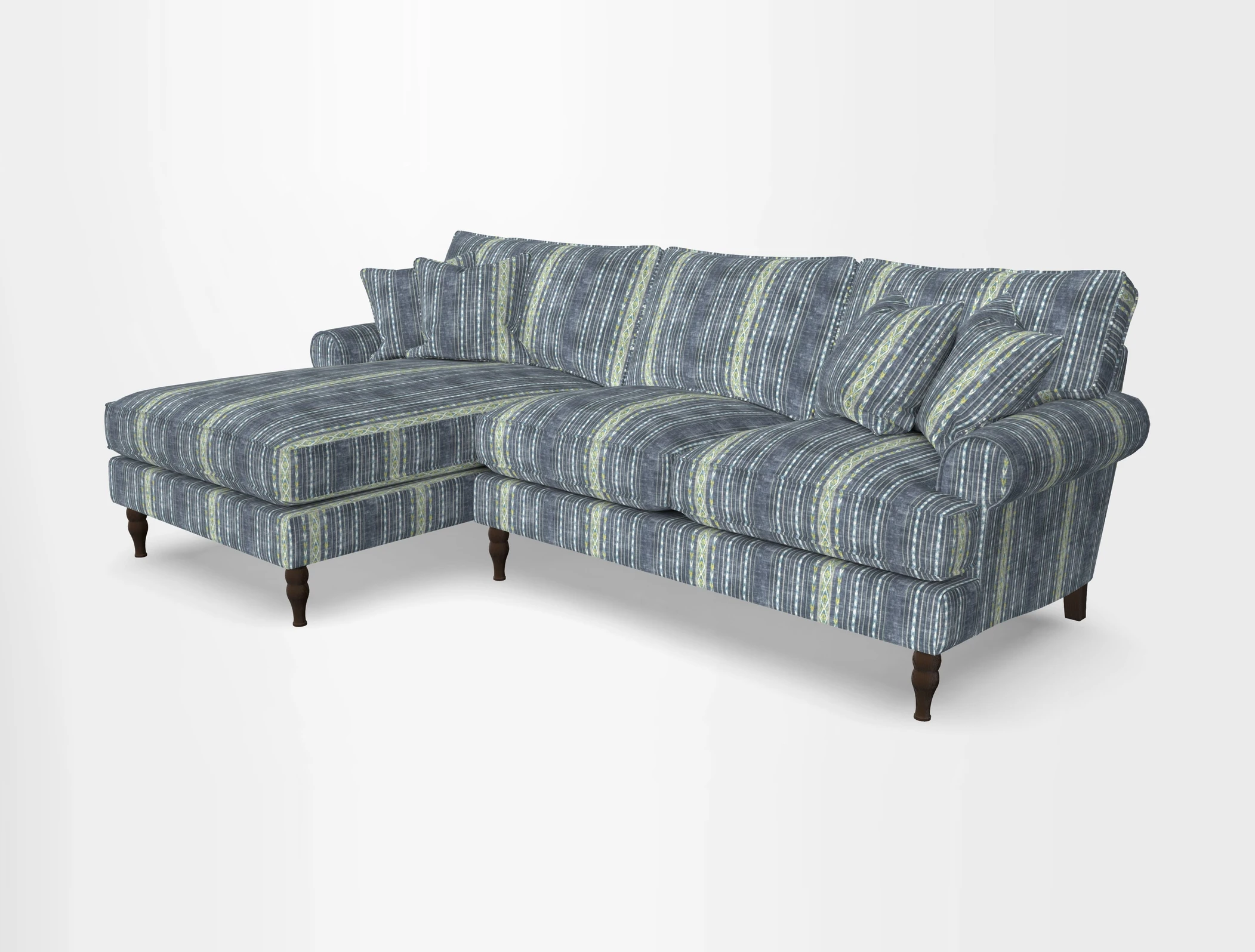 Cooksbridge chaise sofa LHF in Two Tone Plain Biscuit