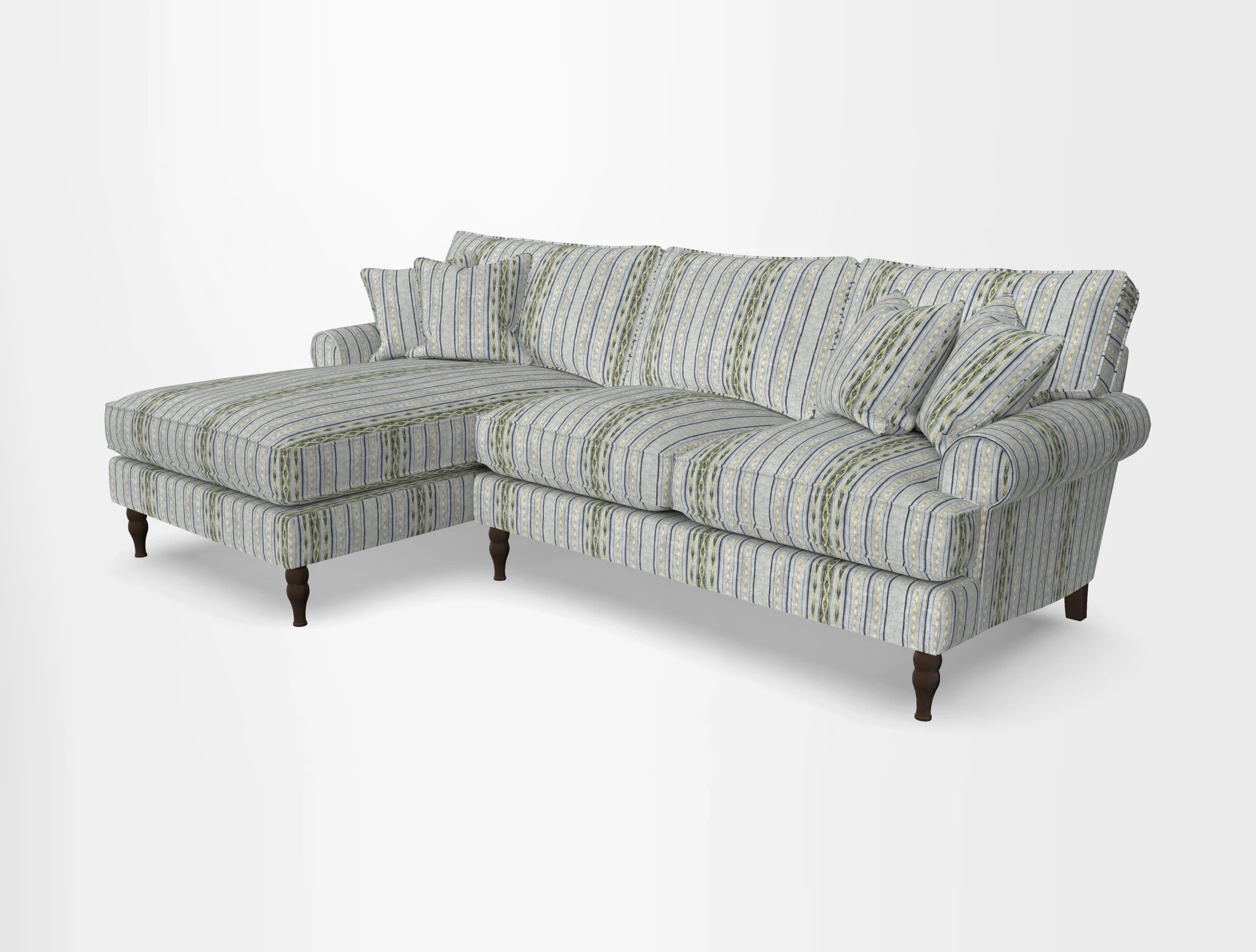Cooksbridge chaise sofa LHF in Two Tone Plain Biscuit