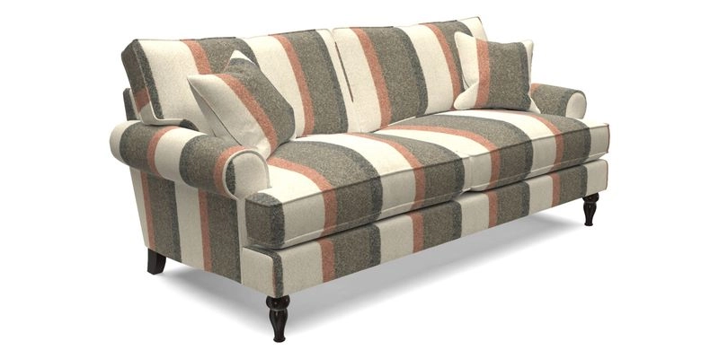 Cooksbridge 3 Seater Sofa in Cloth 21 Coral 1 Lagoon
