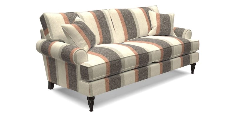 Cooksbridge 3 Seater Sofa in Cloth 21 Coral 1 Lagoon