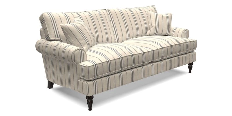 Cooksbridge 3 Seater Sofa in Cloth 21 Coral 1 Lagoon