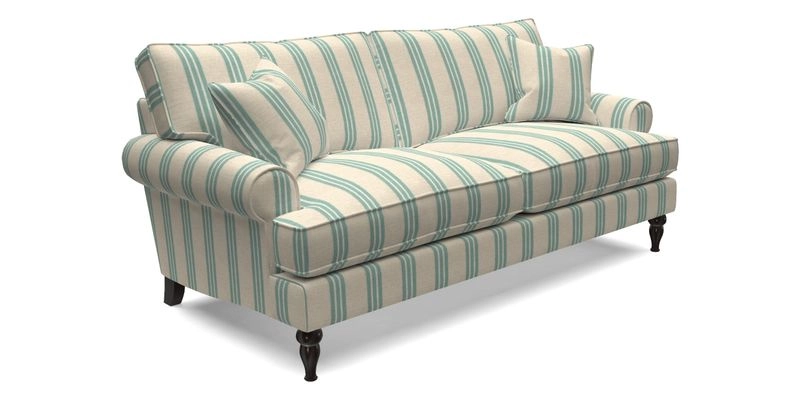 Cooksbridge 3 Seater Sofa in Cloth 21 Coral 1 Lagoon