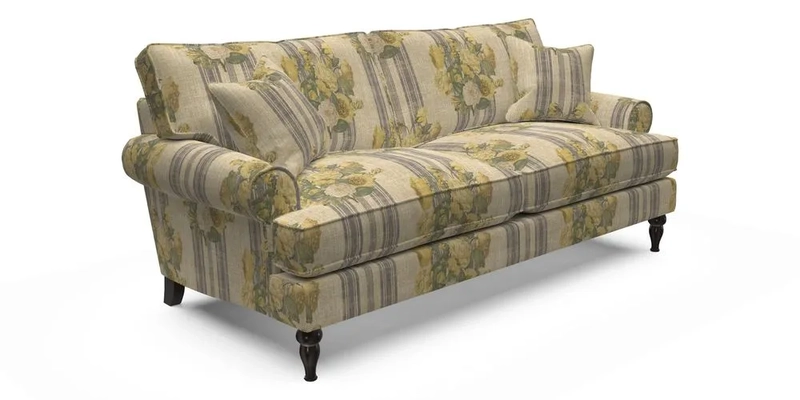 Cooksbridge 3 Seater Sofa in Cloth 21 Coral 1 Lagoon