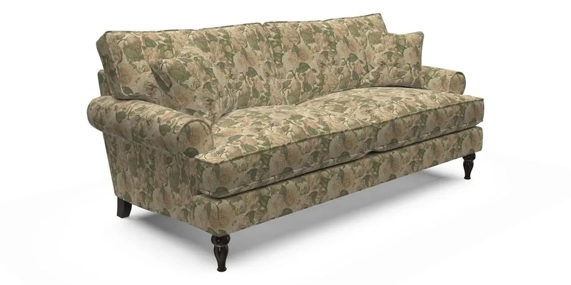 Cooksbridge 3 Seater Sofa in Cloth 21 Coral 1 Lagoon