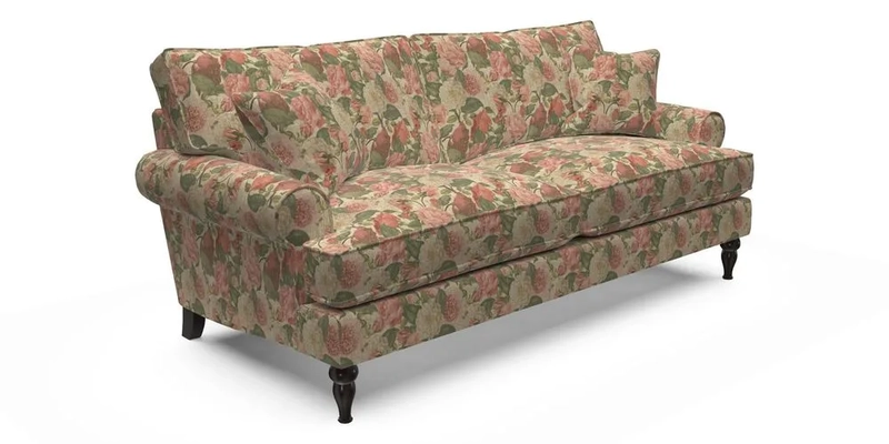 Cooksbridge 3 Seater Sofa in Cloth 21 Coral 1 Lagoon