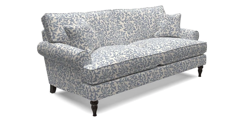 Cooksbridge 3 Seater Sofa in Cloth 21 Coral 1 Lagoon