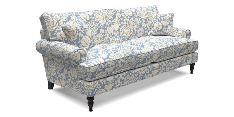 Cooksbridge 3 Seater Sofa in Cloth 21 Coral 1 Lagoon