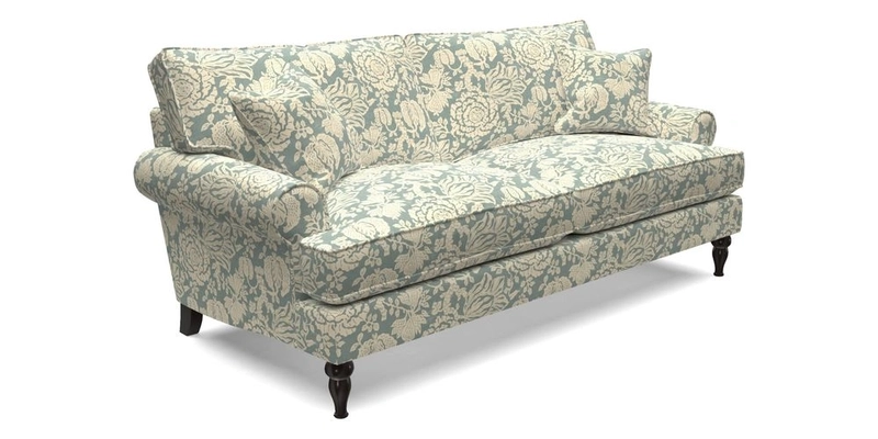 Cooksbridge 3 Seater Sofa in Cloth 21 Coral 1 Lagoon