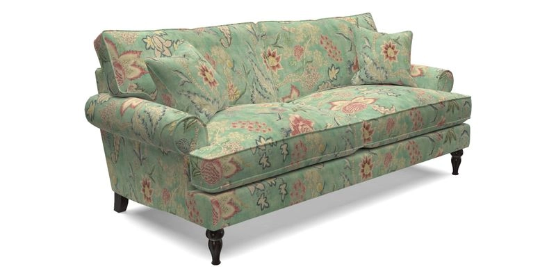 Cooksbridge 3 Seater Sofa in Cloth 21 Coral 1 Lagoon