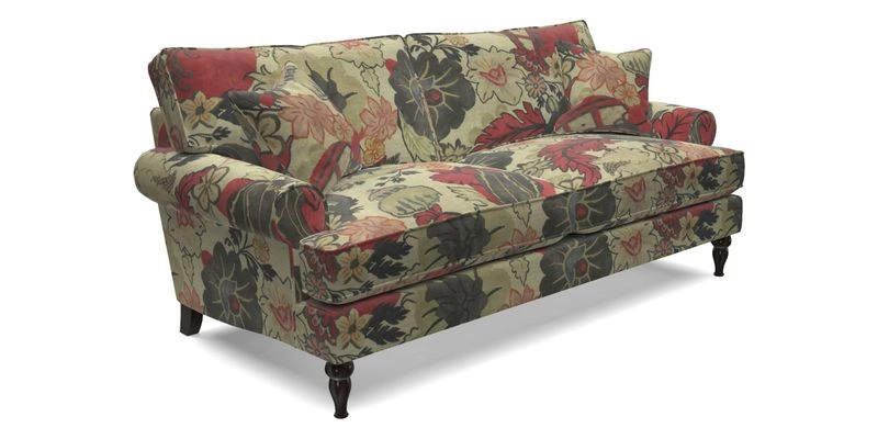 Cooksbridge 3 Seater Sofa in Cloth 21 Coral 1 Lagoon