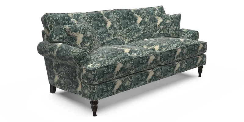 Cooksbridge 3 Seater Sofa in Cloth 21 Coral 1 Lagoon