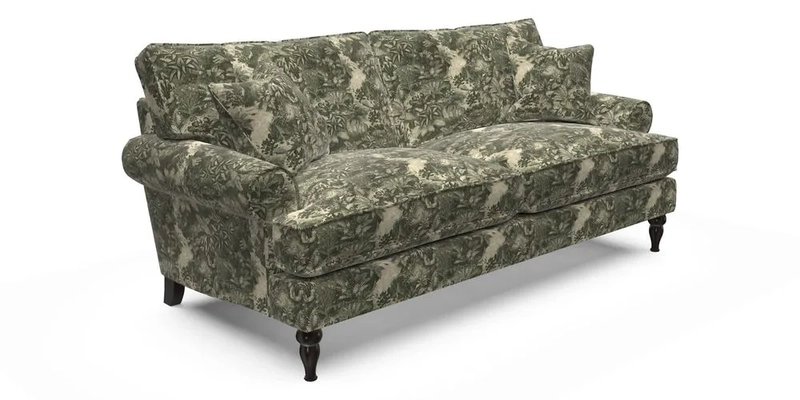 Cooksbridge 3 Seater Sofa in Cloth 21 Coral 1 Lagoon