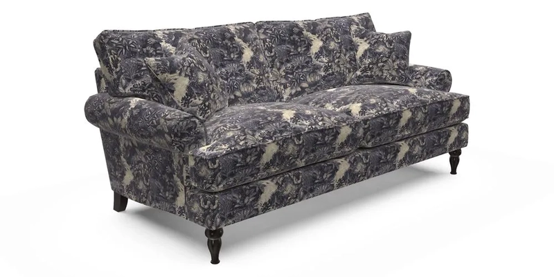 Cooksbridge 3 Seater Sofa in Cloth 21 Coral 1 Lagoon