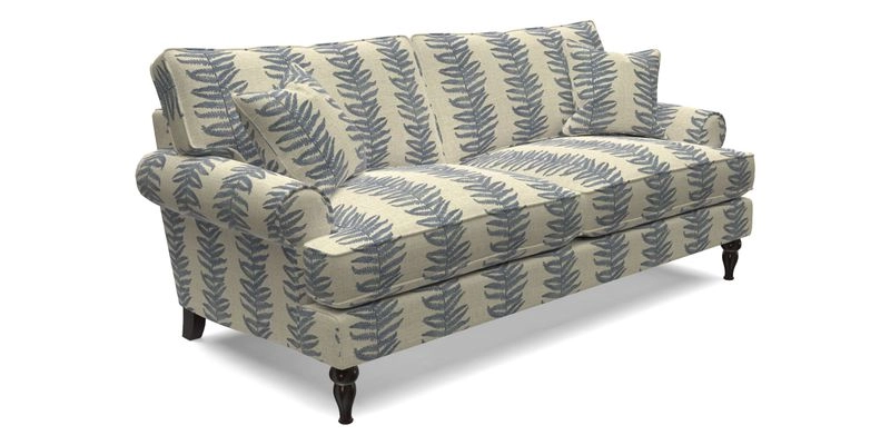 Cooksbridge 3 seater sofa in Linwood Omega Velvet Green Tea