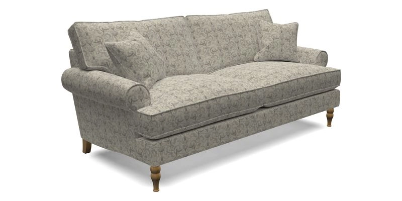 Cooksbridge 3 Seater Sofa in Cloth 21 Coral 1 Lagoon