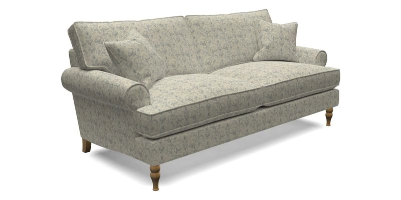 Cooksbridge 3 Seater Sofa in Cloth 21 Coral 1 Lagoon