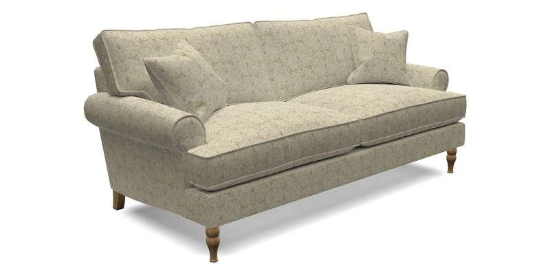 Cooksbridge 3 Seater Sofa in Cloth 21 Coral 1 Lagoon