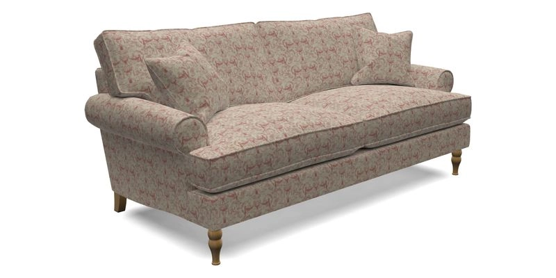 Cooksbridge 3 Seater Sofa in Cloth 21 Coral 1 Lagoon