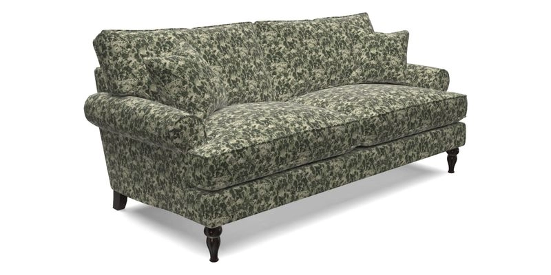 Cooksbridge 3 seater sofa in Linwood Omega Velvet Green Tea