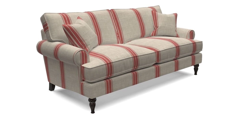 Cooksbridge 3 Seater Sofa in Cloth 21 Coral 1 Lagoon