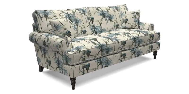 Cooksbridge 3 Seater Sofa in Cloth 21 Coral 1 Lagoon