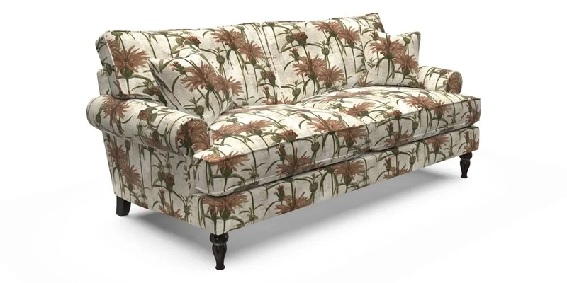 Cooksbridge 3 Seater Sofa in Cloth 21 Coral 1 Lagoon