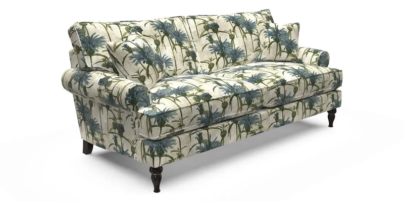 Cooksbridge 3 Seater Sofa in Cloth 21 Coral 1 Lagoon