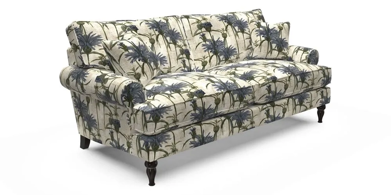 Cooksbridge 3 Seater Sofa in Cloth 21 Coral 1 Lagoon