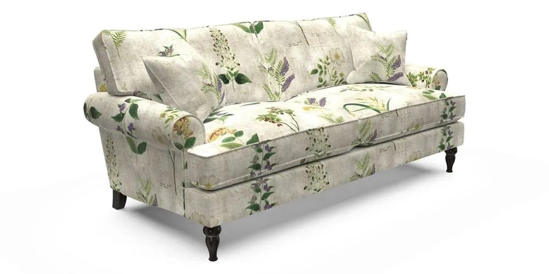 Cooksbridge 3 Seater Sofa in Cloth 21 Coral 1 Lagoon