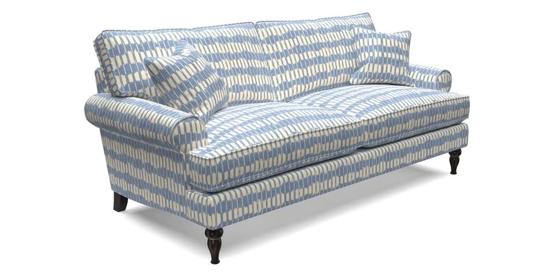 Cooksbridge 3 Seater Sofa in Cloth 21 Coral 1 Lagoon