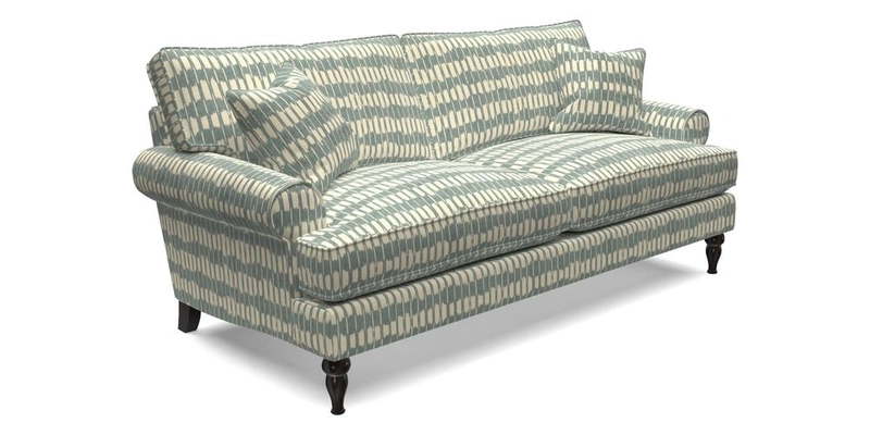 Cooksbridge 3 Seater Sofa in Cloth 21 Coral 1 Lagoon