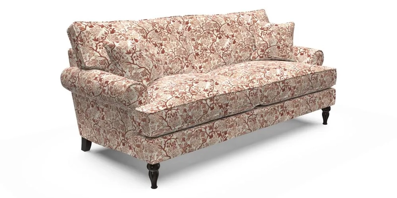Cooksbridge 3 Seater Sofa in Cloth 21 Coral 1 Lagoon