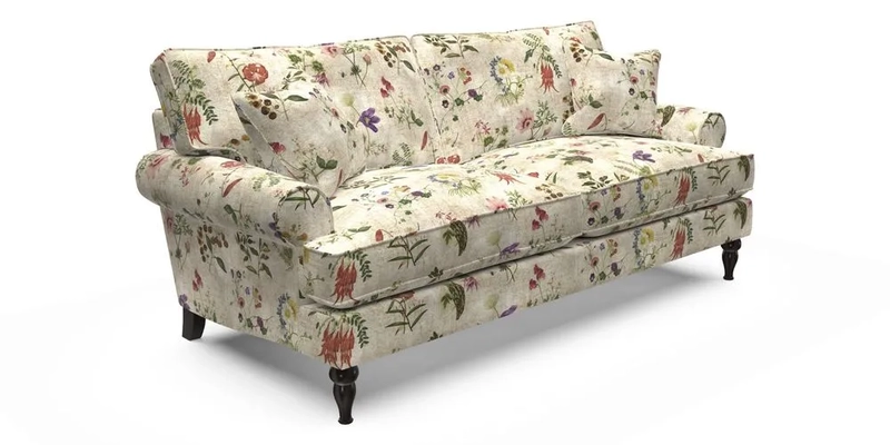 Cooksbridge 3 Seater Sofa in Cloth 21 Coral 1 Lagoon