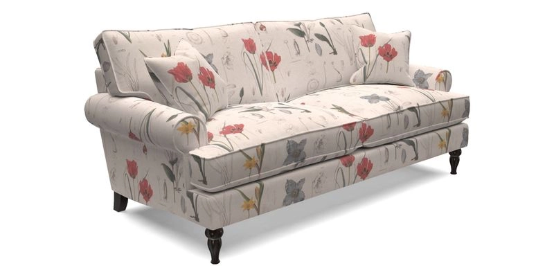 Cooksbridge 3 Seater Sofa in Cloth 21 Coral 1 Lagoon